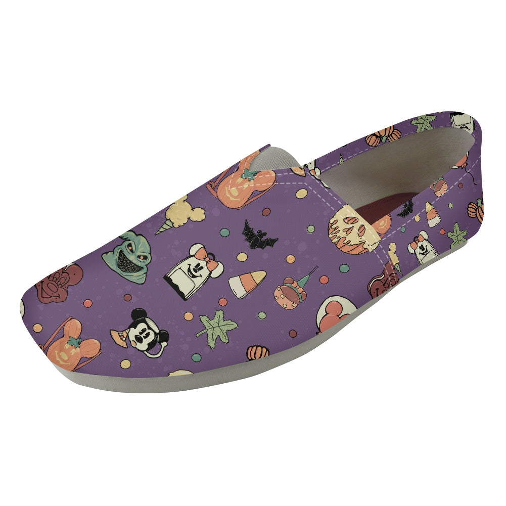 Boho Halloween Purple Slip On Toms