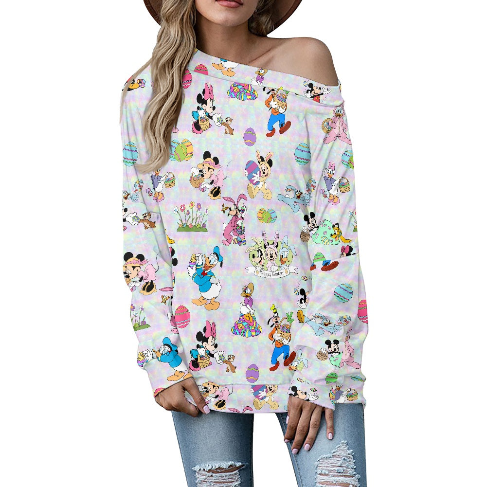 Easter Pals Women's one-shoulder top