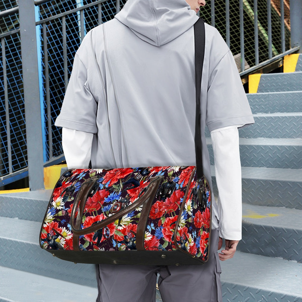 Floral Cap Travel Handbag