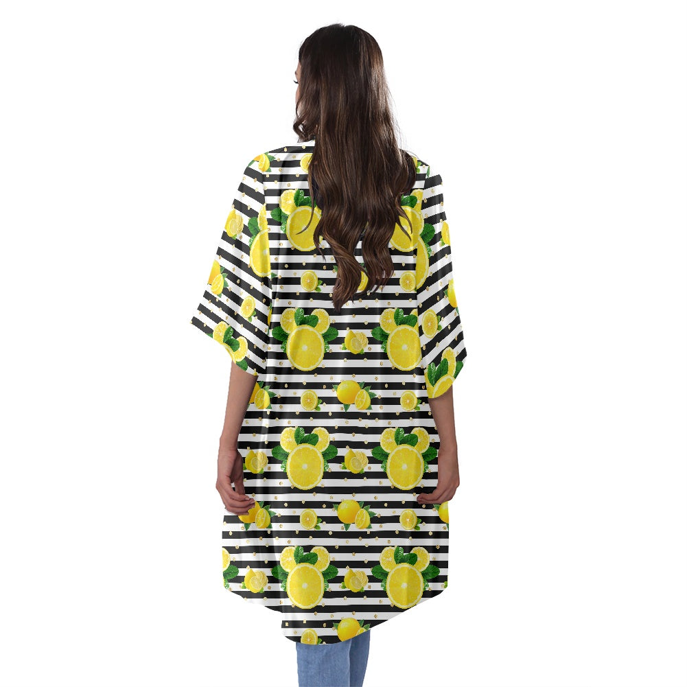 Lemon Squeezie Women's Half Sleeve Kimono Cardigan