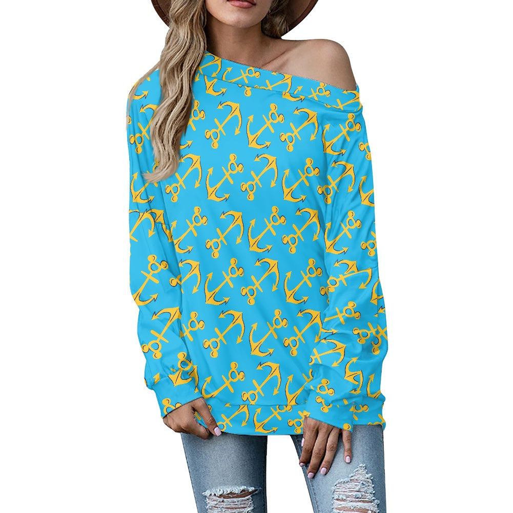 Mouse Anchors Women's one-shoulder top