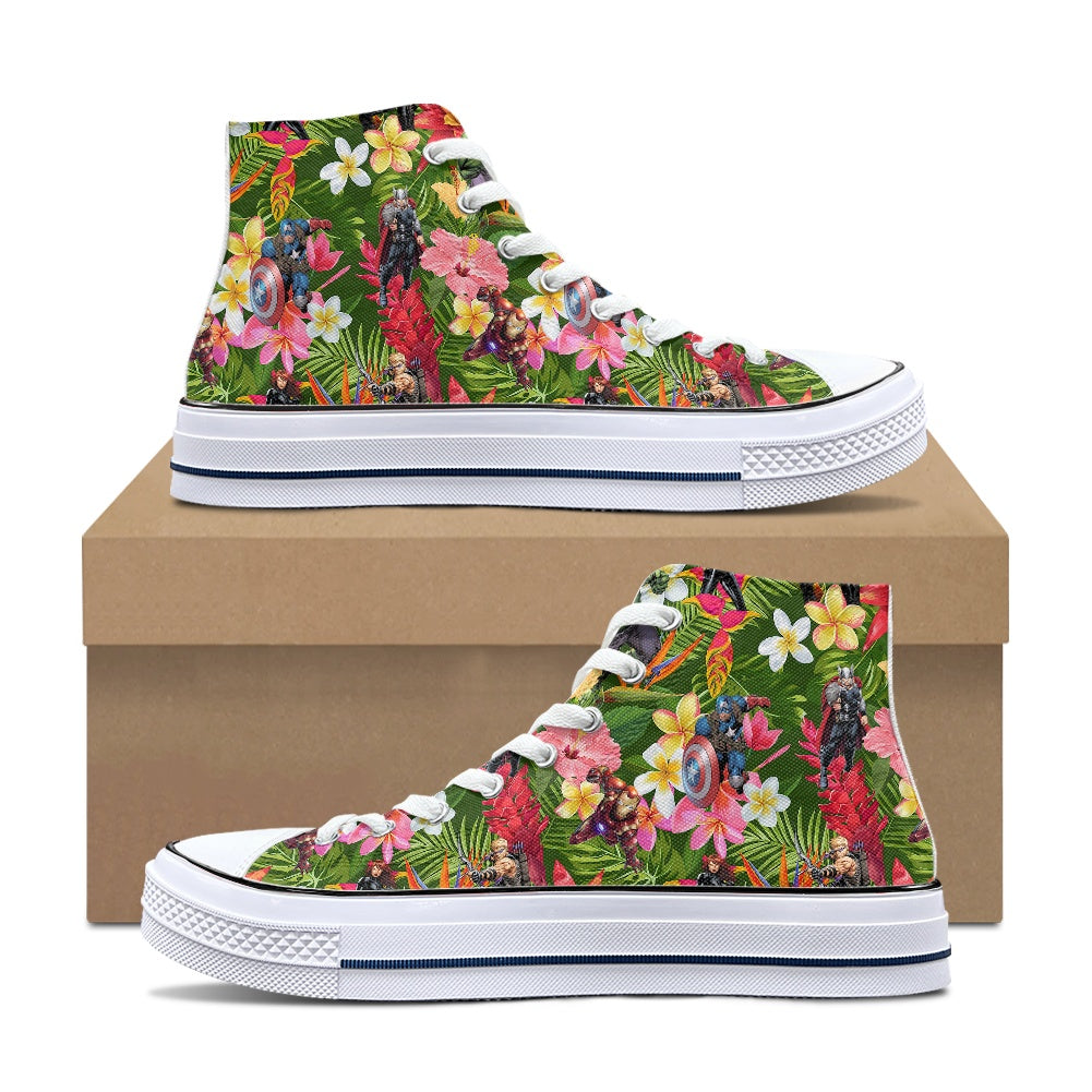 Tropical Heroes High Top Canvas Shoes