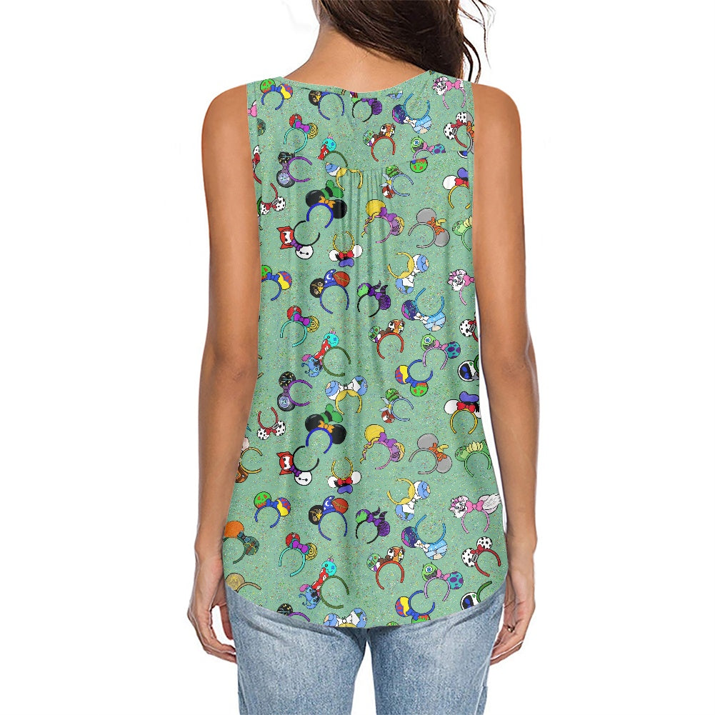 Magical Ears Women's Sleeveless V-Neck Top