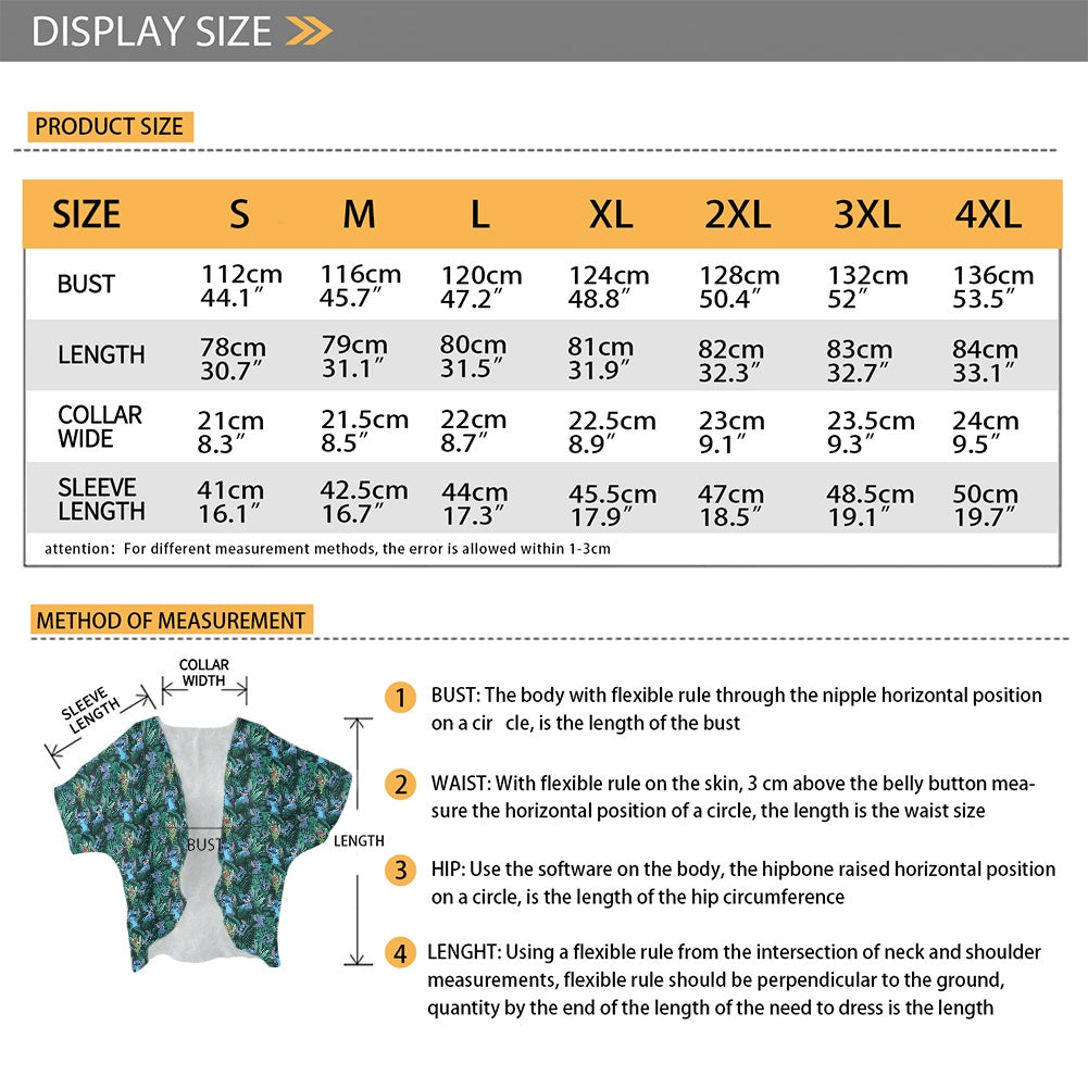 Tropical Alien Women's cardigan chiffon shirt