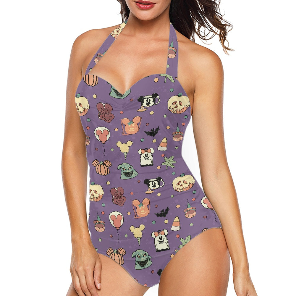 Boho Halloween Purple Strappy one piece