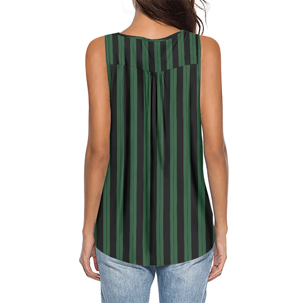 HM Wallpaper Stripe Women's Sleeveless V-Neck Top