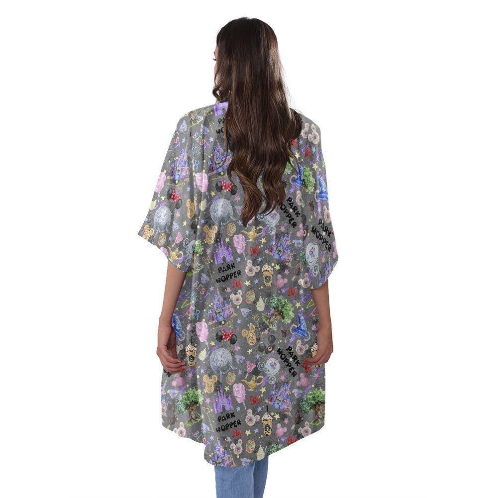 Park Hopper Women's Half Sleeve Kimono Cardigan