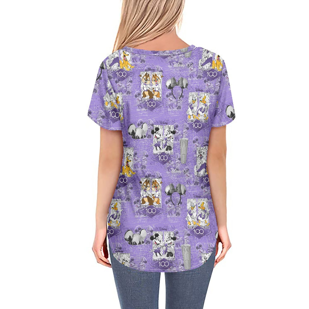 100th Celebration Women's V-neck Top
