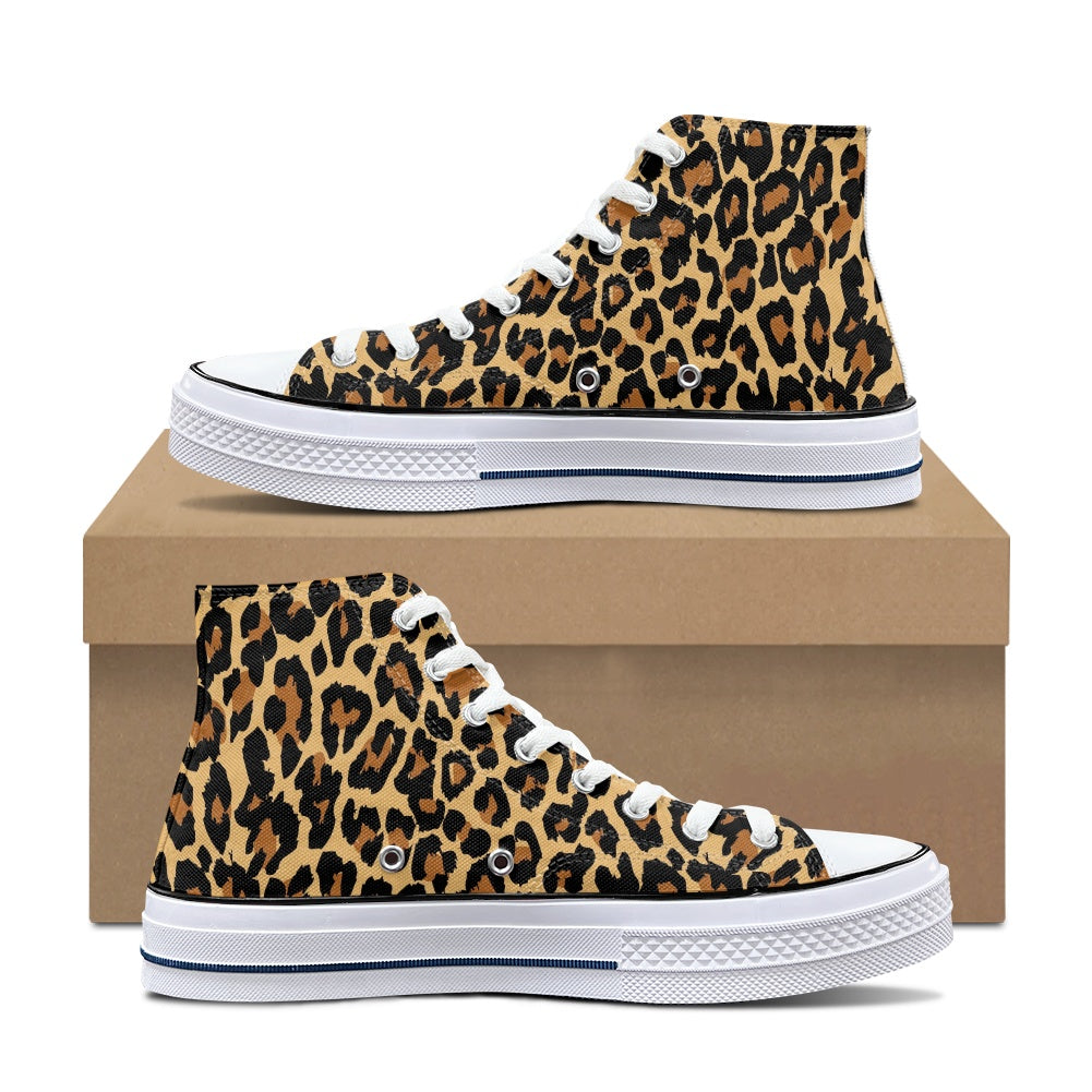 Cheetah High Top Canvas Shoes