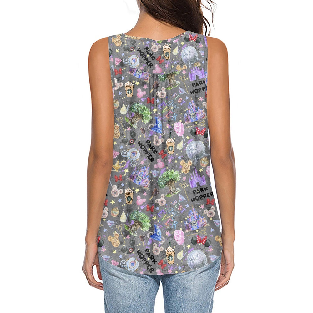 Park Hopper Women's Sleeveless V-Neck Top