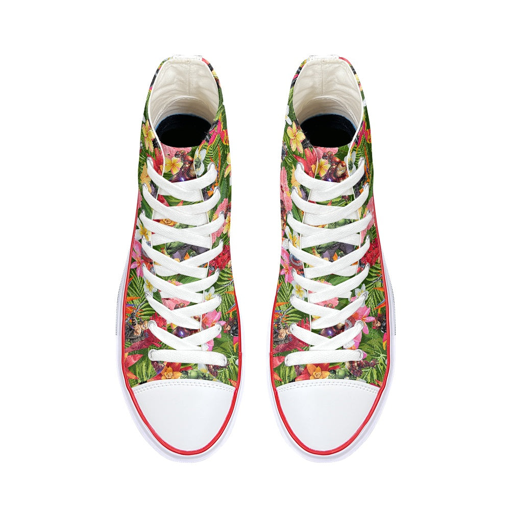 Tropical Heroes High Top Canvas Shoes