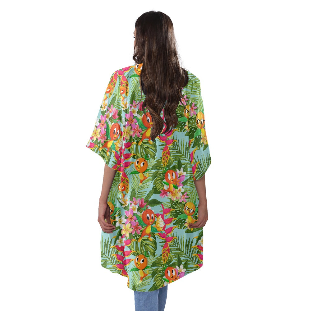 Tropical OB Women's Half Sleeve Kimono Cardigan