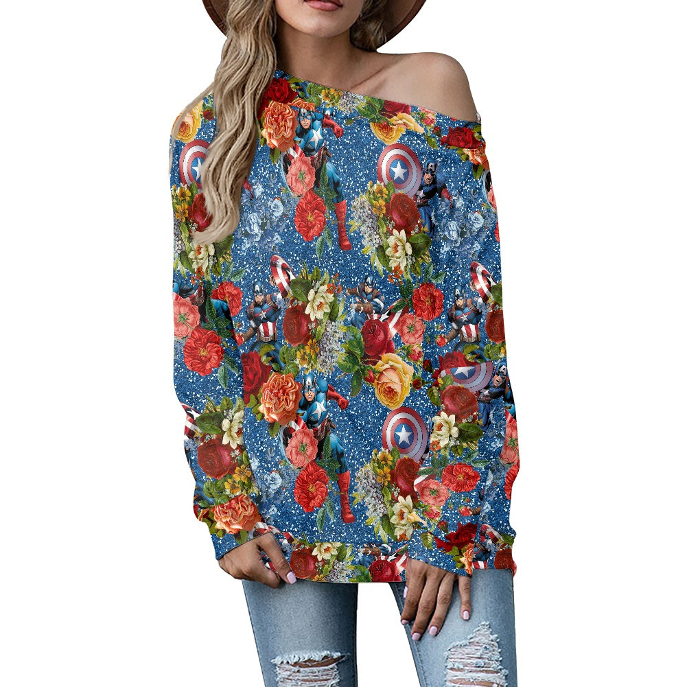 Comic Cap Women's one-shoulder top