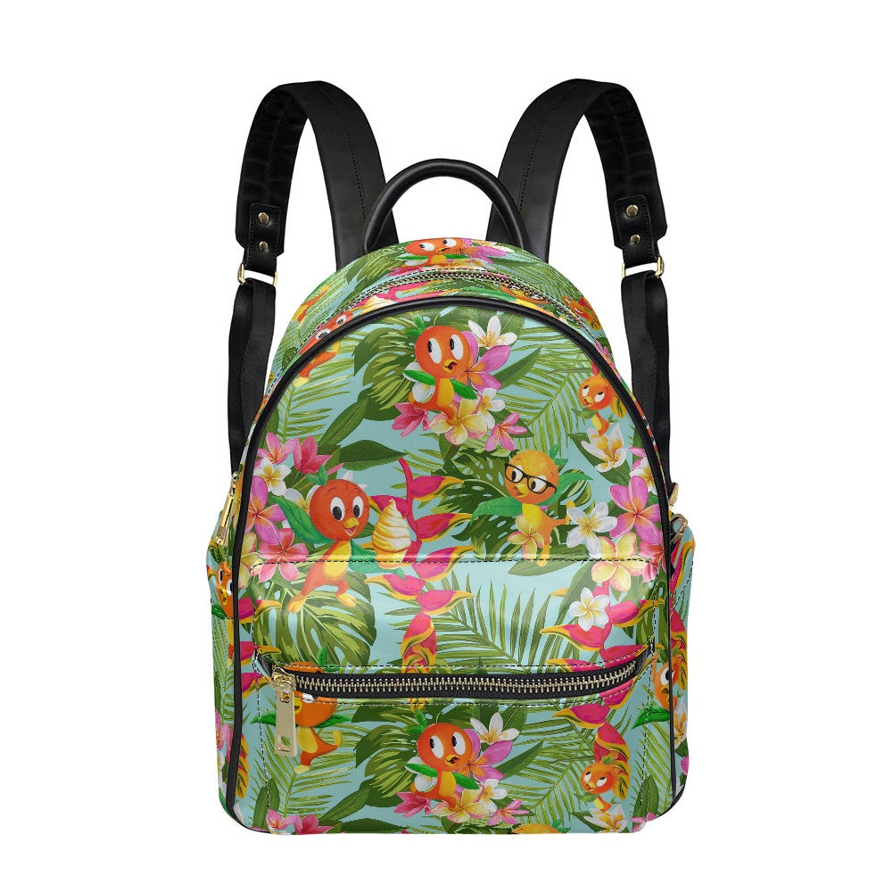 Tropical Orange Bird Casual Backpack for women
