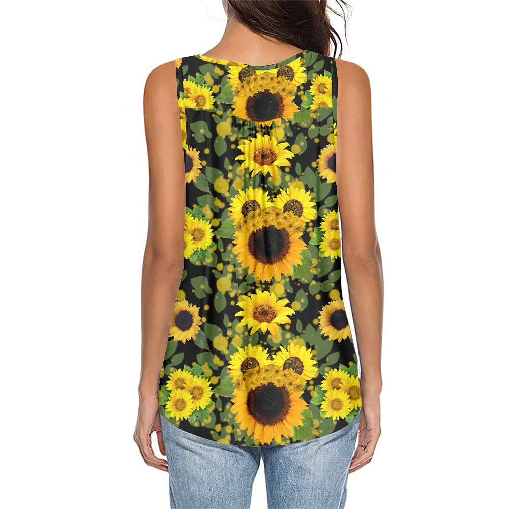 Sunny Ears Women's Sleeveless V-Neck Top