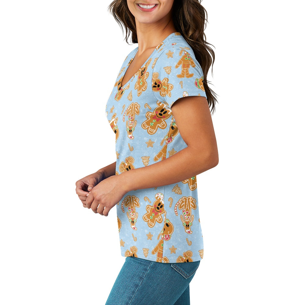 Gingerbread Cookie Pals Women's V-neck T-shirt
