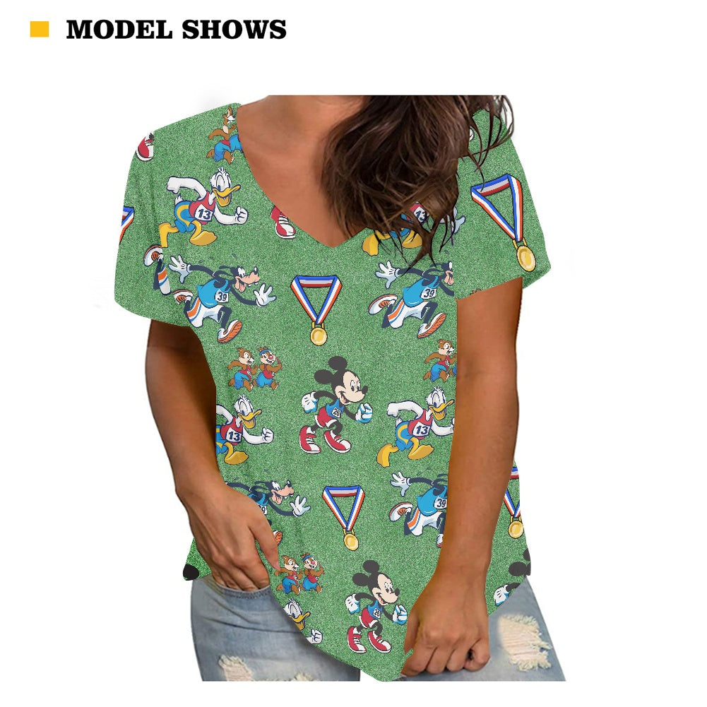 Medal Run Women's V-neck Top