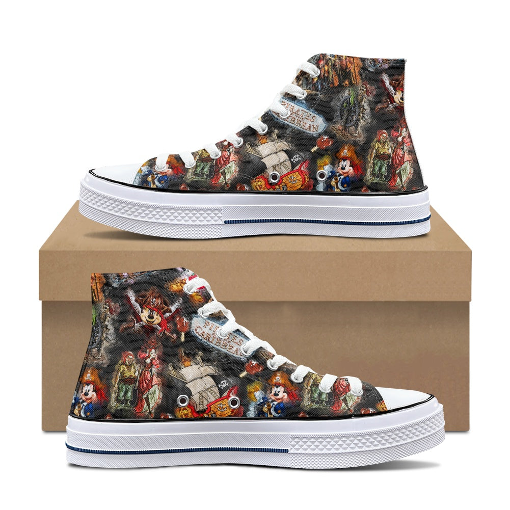 Pirates Life High Top Canvas Shoes