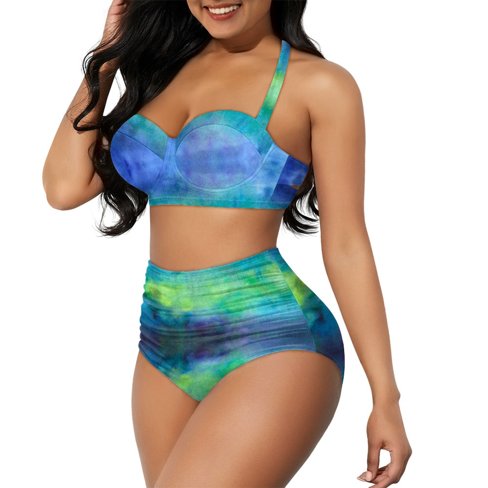 Aqua Tue Dye Two-piece Swimsuit