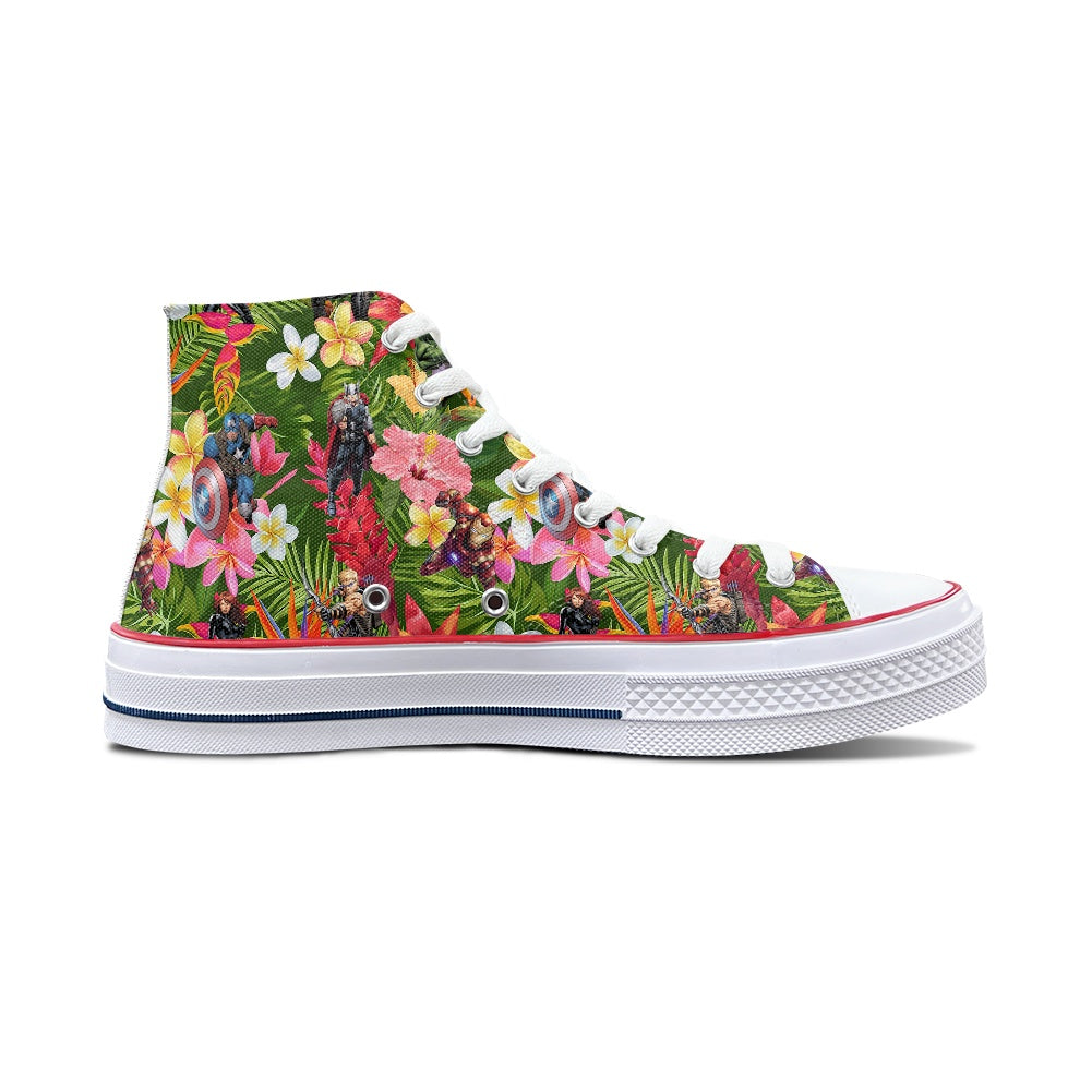 Tropical Heroes High Top Canvas Shoes