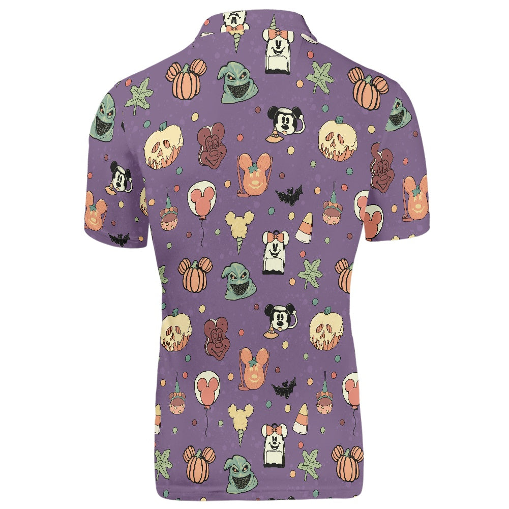 Boho Halloween Purple Polo T-shirt