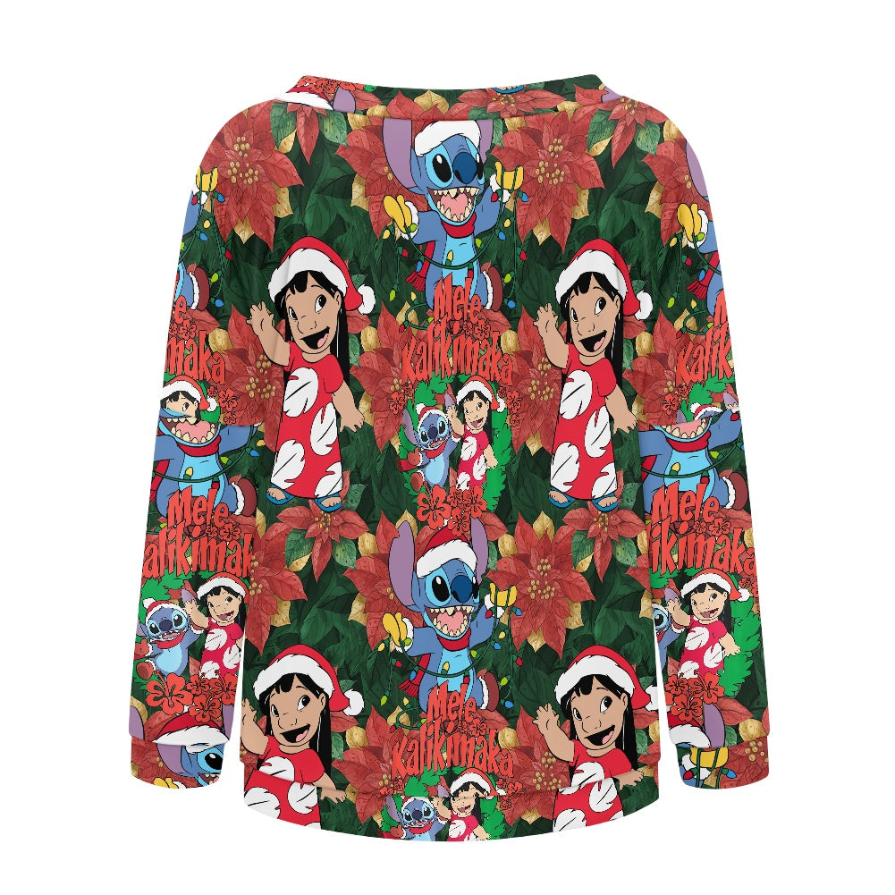 Hawaiian Christmas Women's one-shoulder top