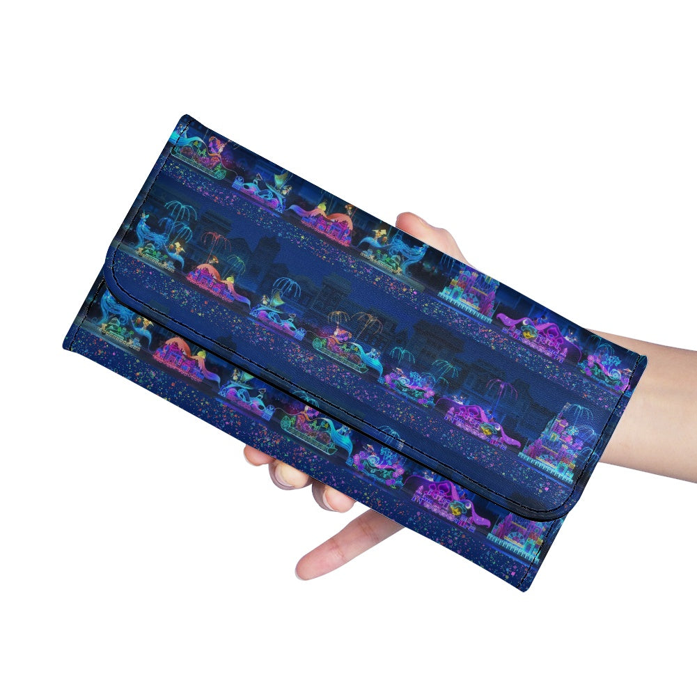 Electric Light Long Folding Wallet