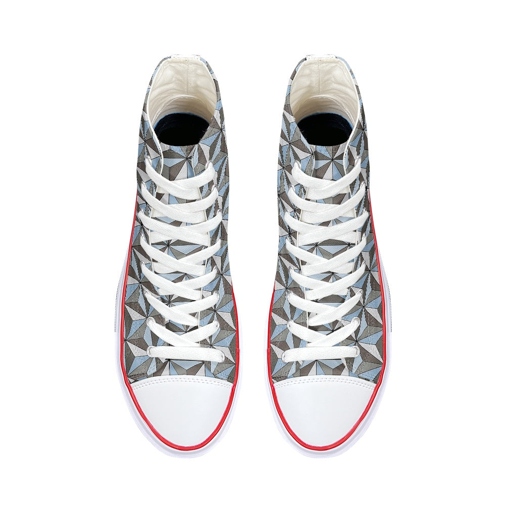 Spaceship Earth High Top Canvas Shoes