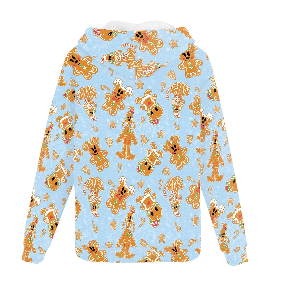 Gingerbread Cookie Pals Full print zip hooded hoodie