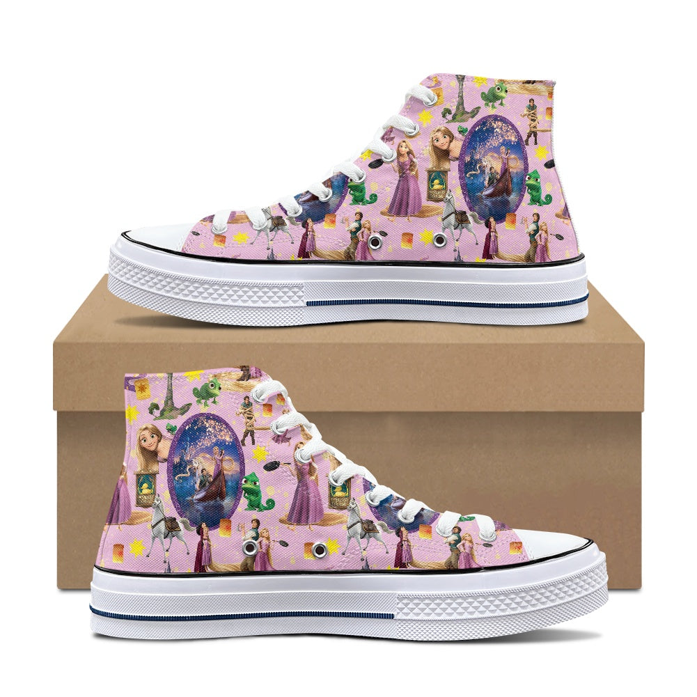 Floating Lanterns High Top Canvas Shoes
