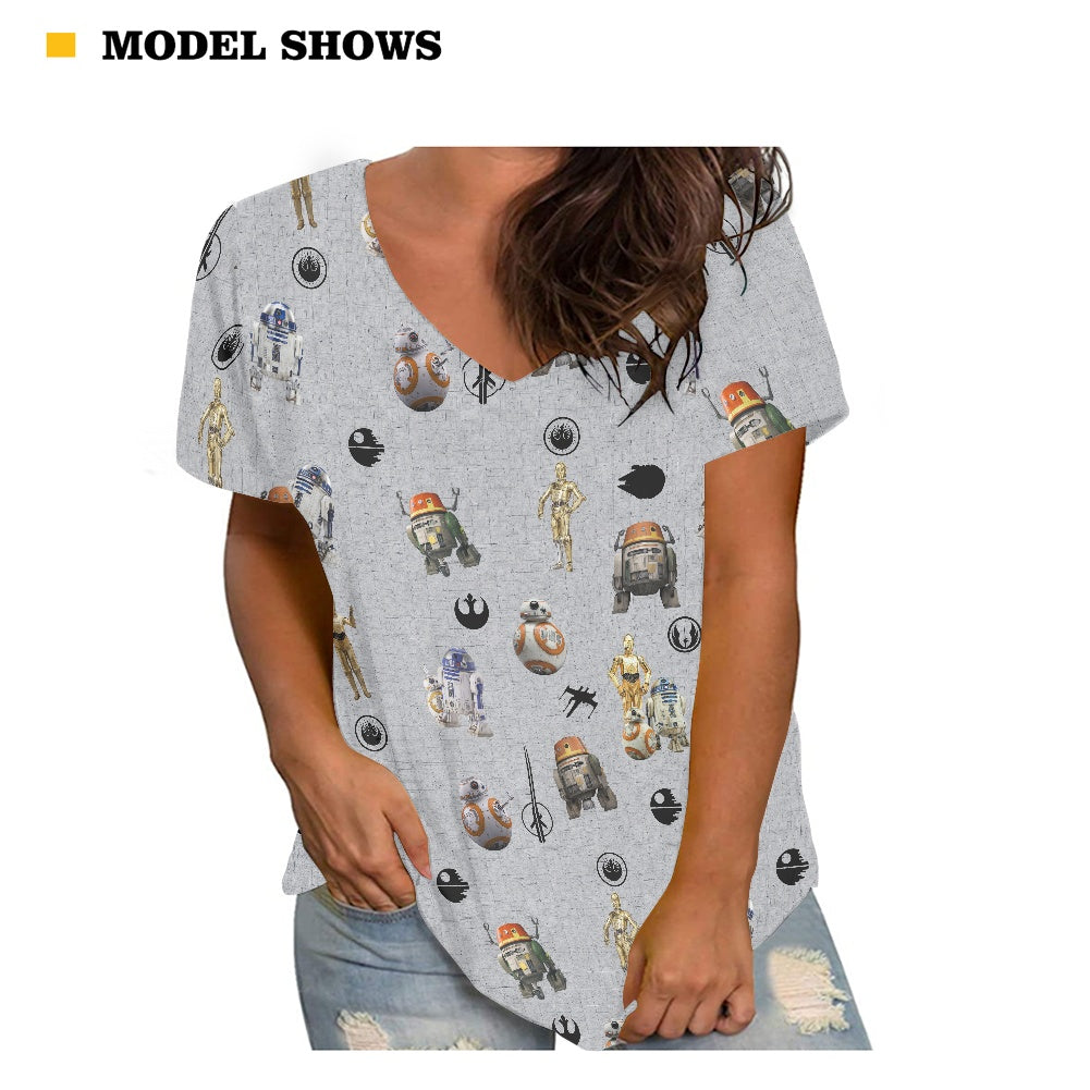 Droids Women's V-neck Top