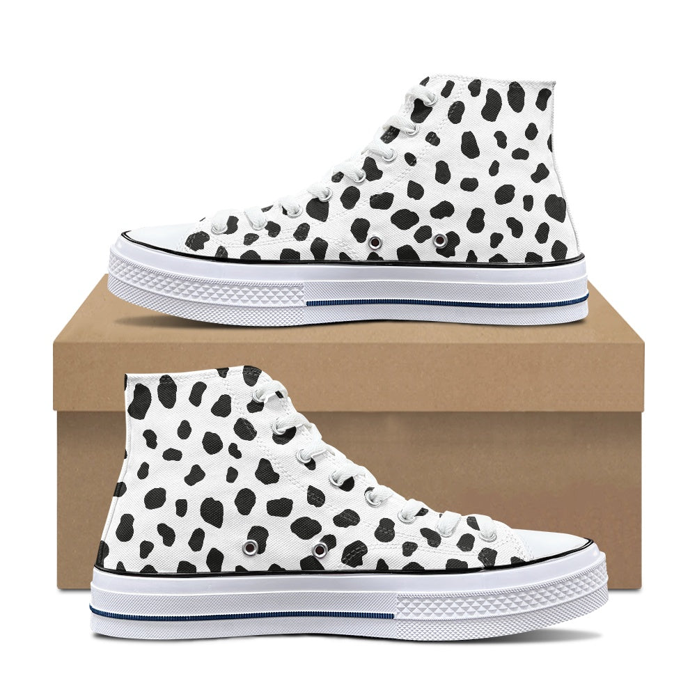 Dalmatian Spots High Top Canvas Shoes