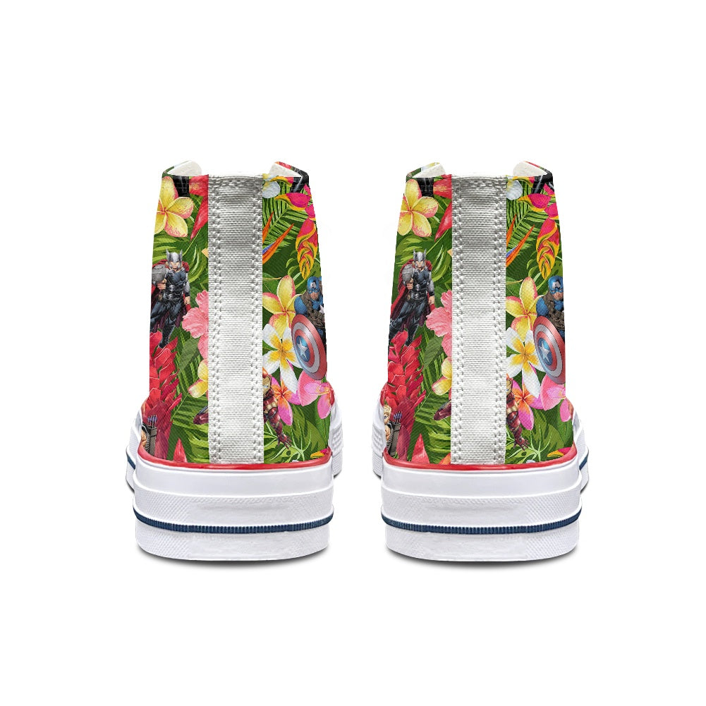Tropical Heroes High Top Canvas Shoes