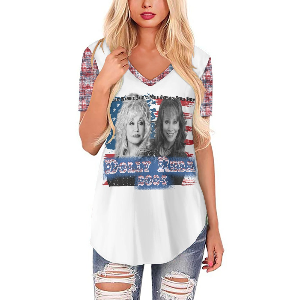 Reba/Dolly Women's V-neck Top