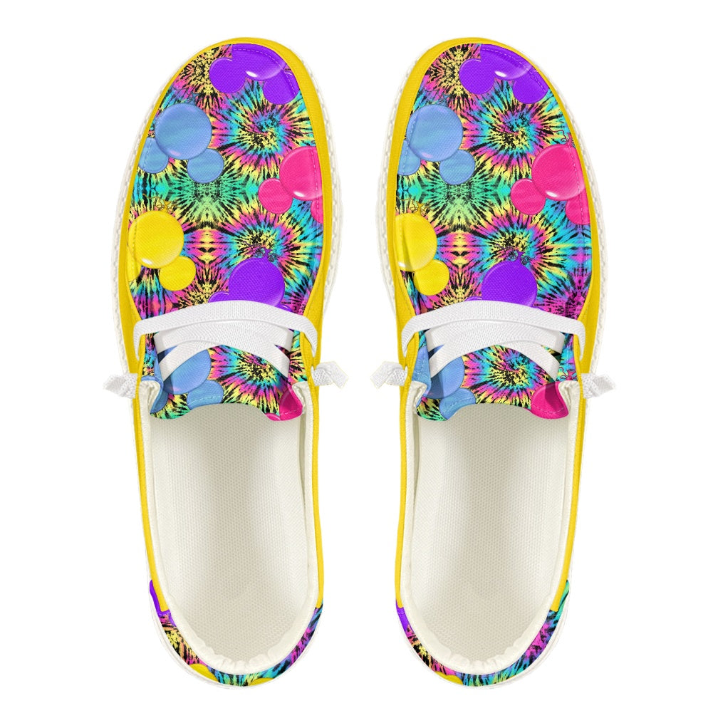 Tie Dye Mouse Men's Lace Up Loafers