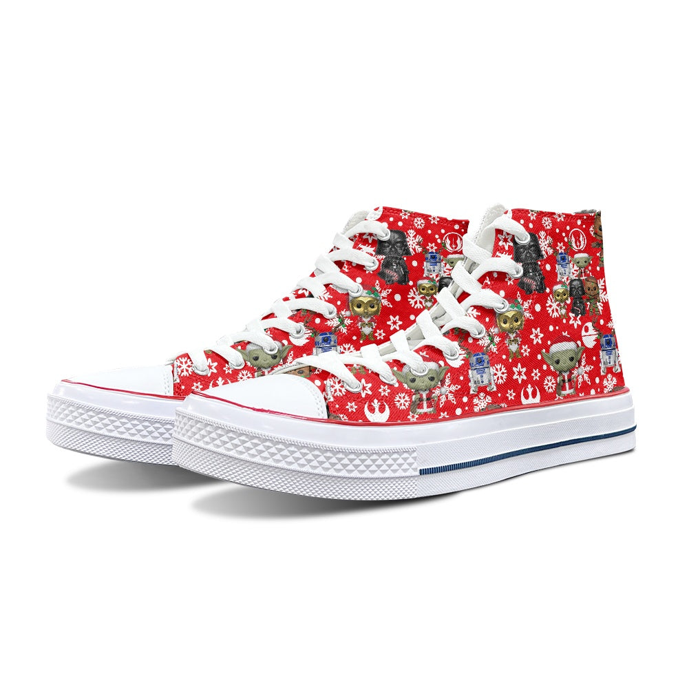 SW Pop Christmas High Top Canvas Shoes