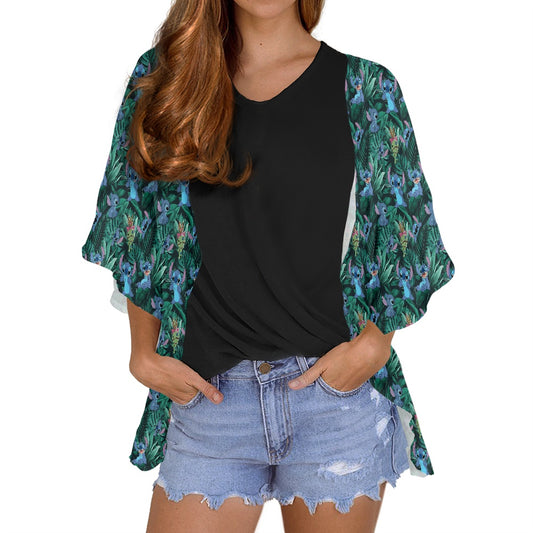 Tropical Alien Women's cardigan chiffon shirt