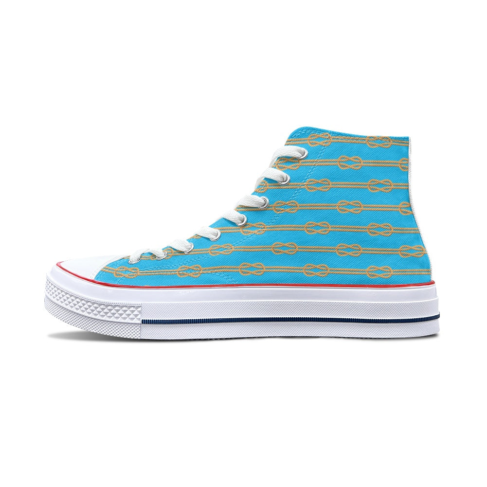 Knot Your Way High Top Canvas Shoes