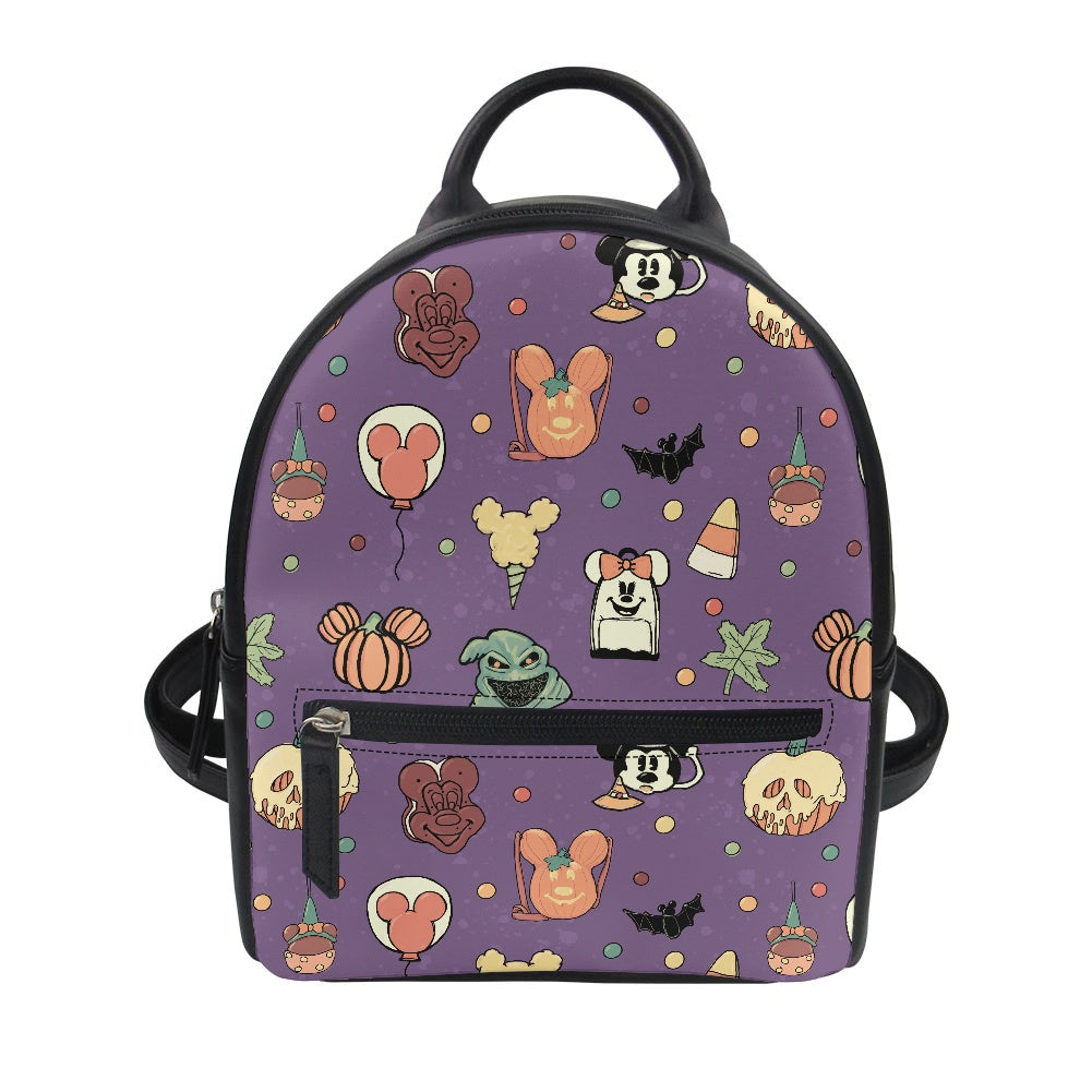 Boho Halloween Purple Small Backpack