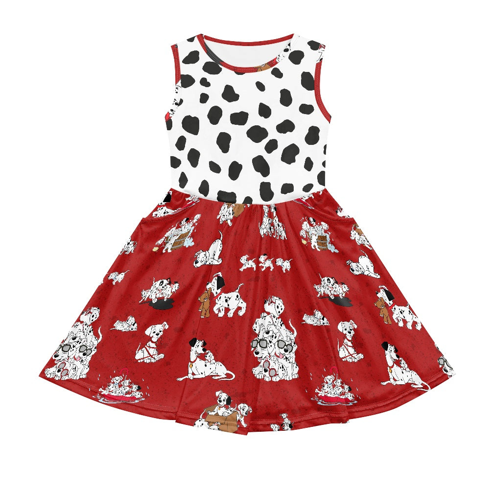 Dalmatians Girl's dress with pockets