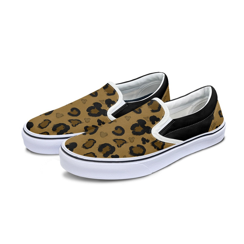 Cheetah Mouse Pedal canvas shoes for Adult