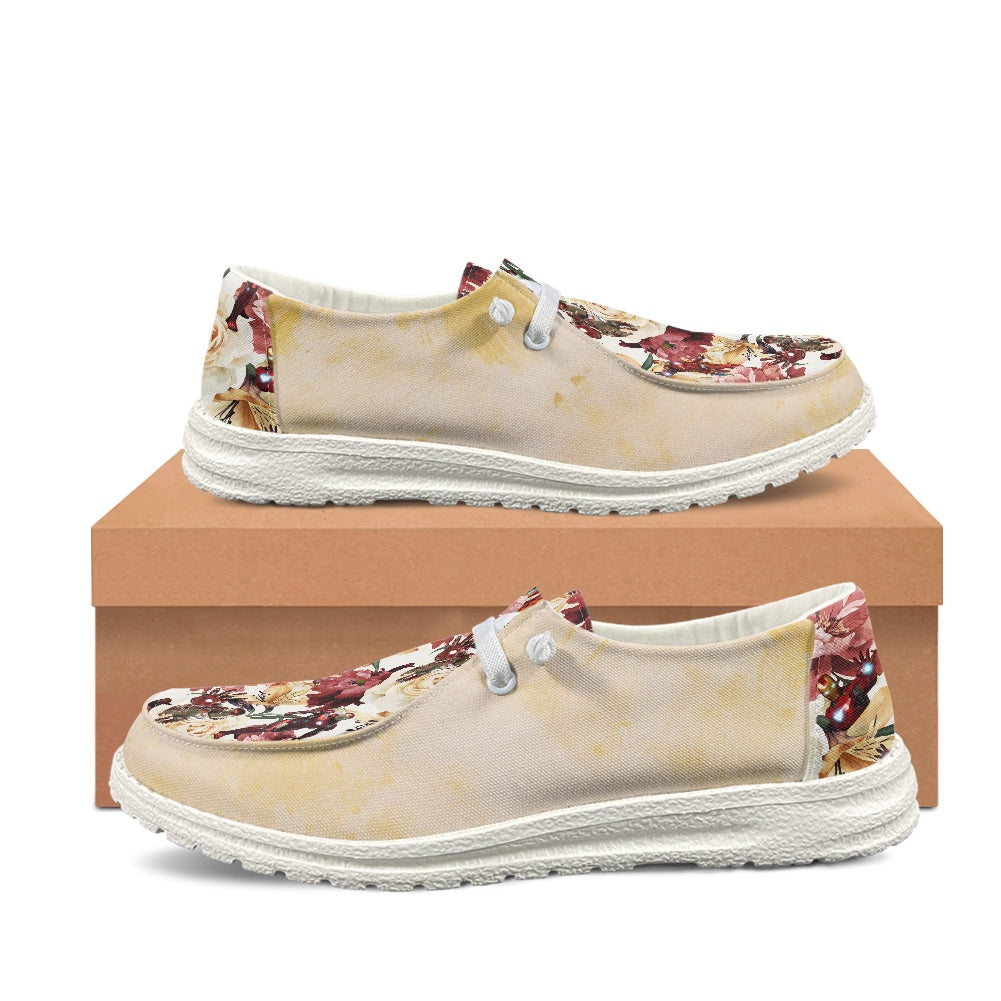 Floral Iron Men's Lace Up Loafers