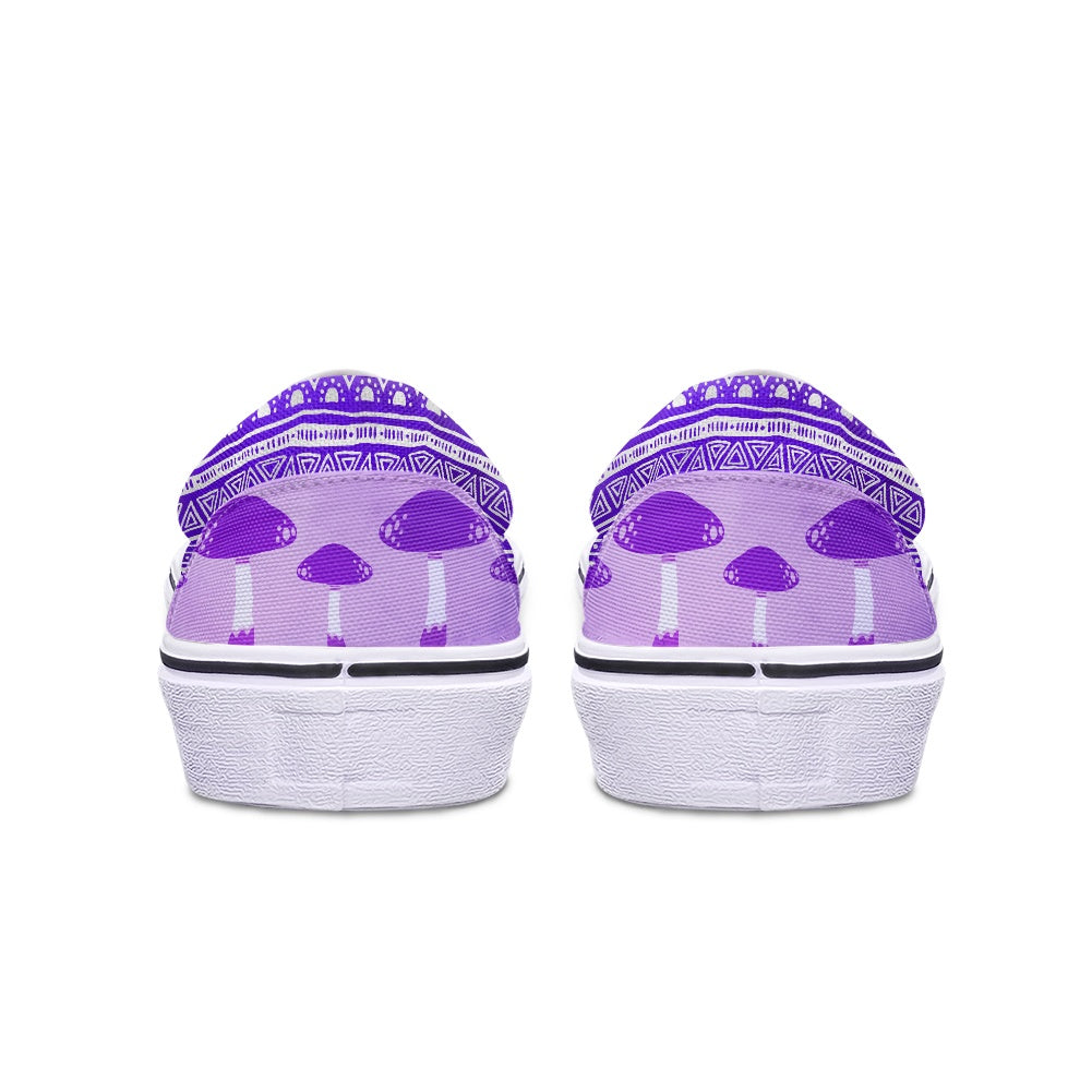 Purple Mushrooms Pedal canvas shoes for Adult