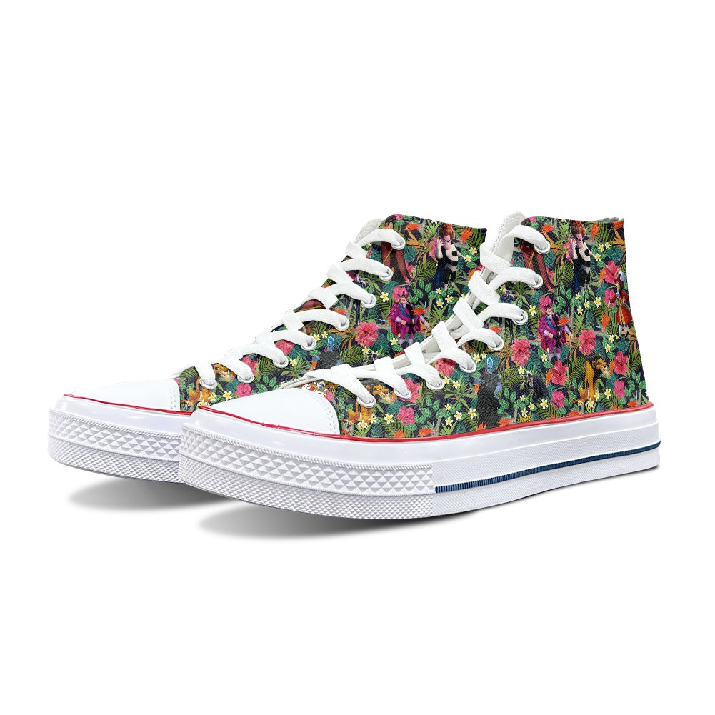 Tropical Male Villains High Top Canvas Shoes