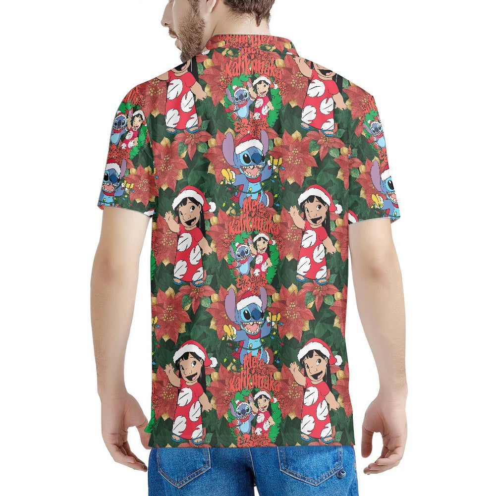 Hawaiian Christmas Polo T-shirt