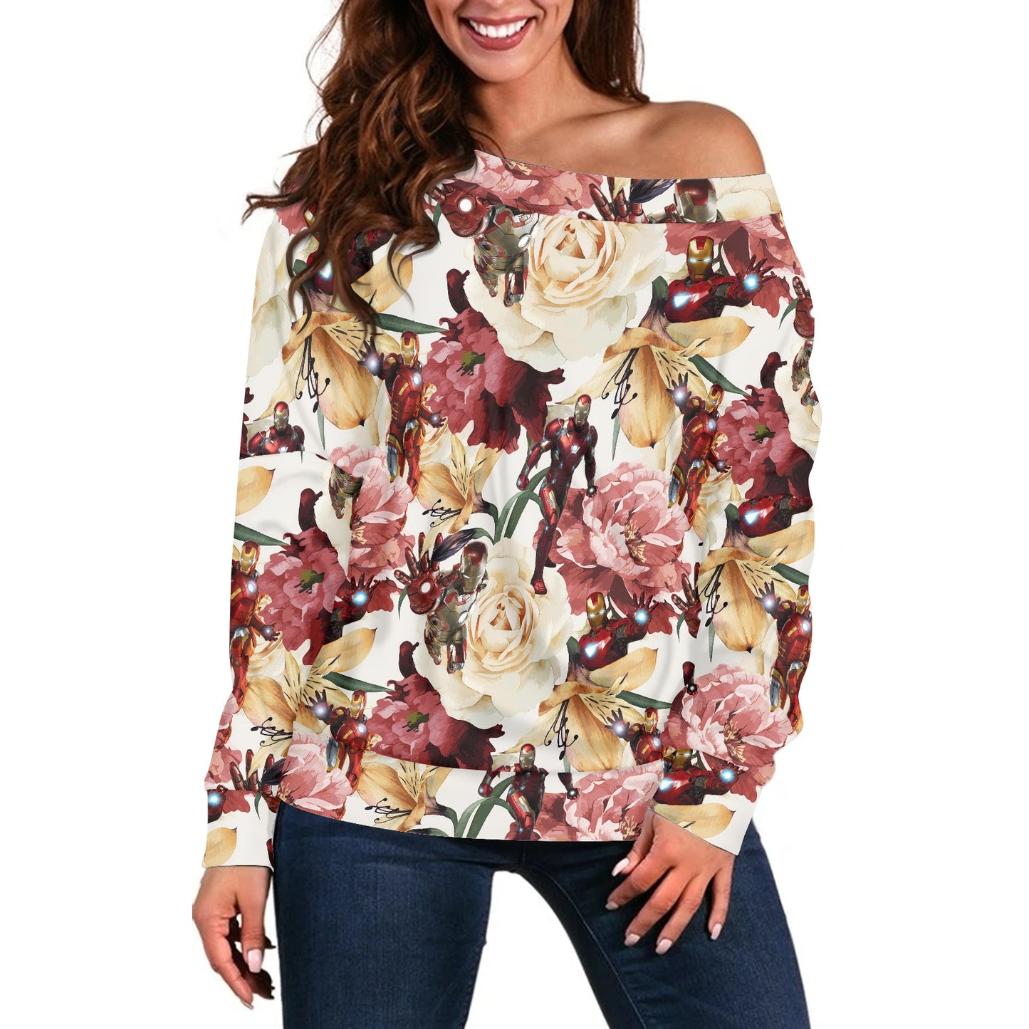 Floral Iron Women's one-shoulder top