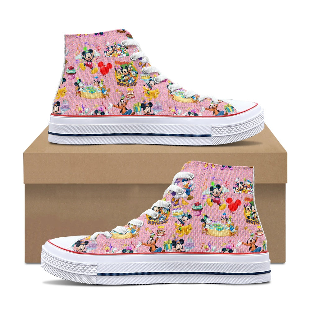 Birthday Pals High Top Canvas Shoes