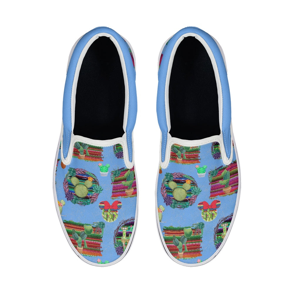 Mouse Cactus Pedal canvas shoes for Adult