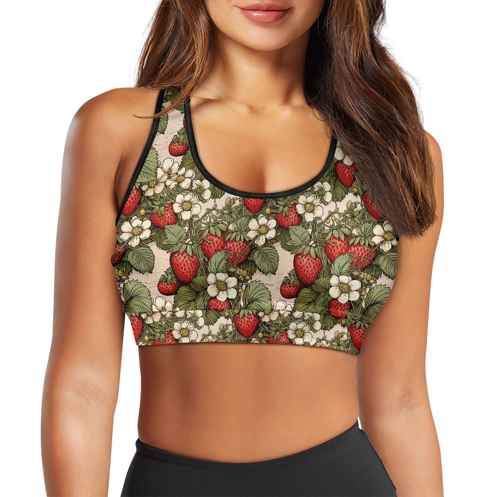 Strawberry Flowers Women's Sports Vest