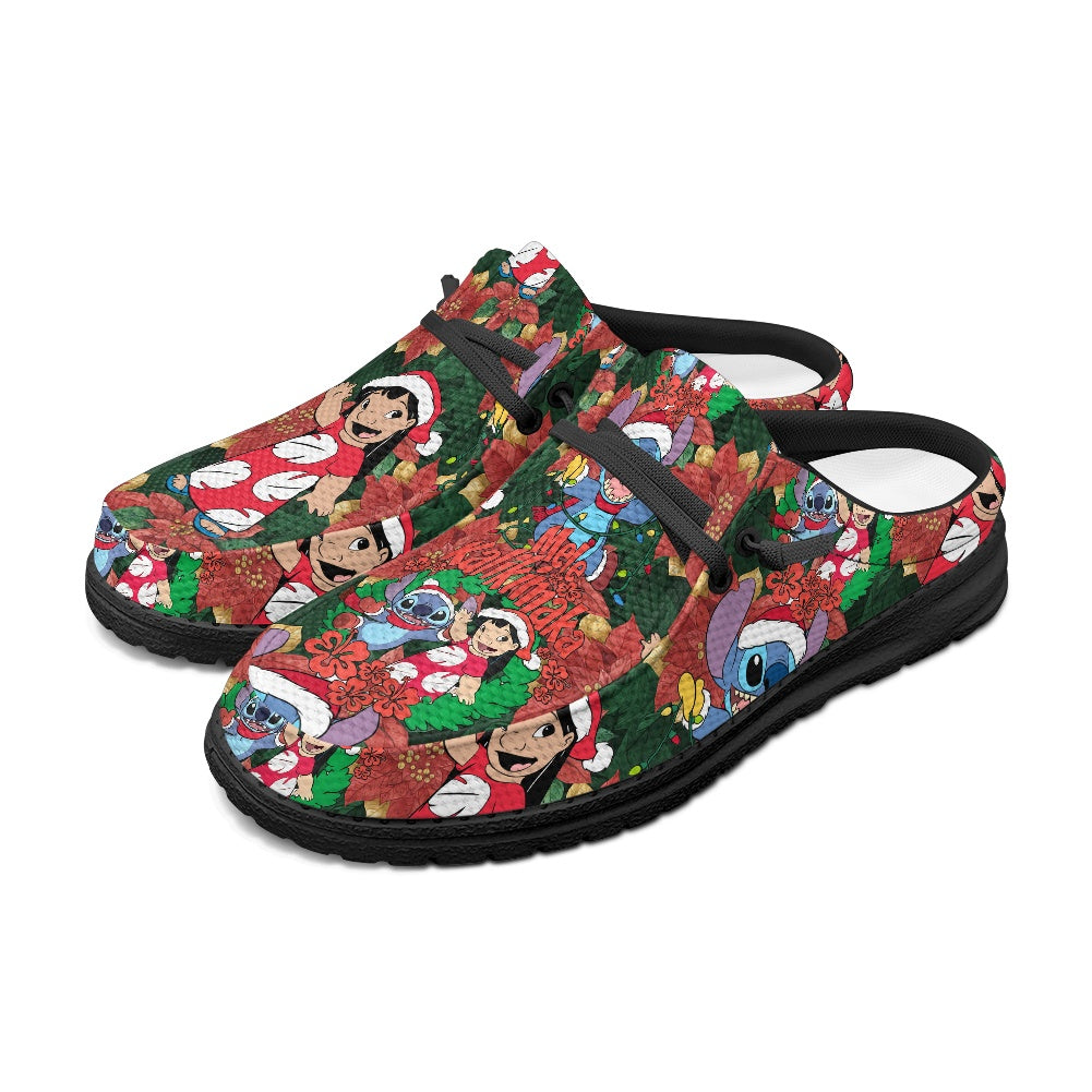 Hawaiian Christmas MESH DUDE SHOES